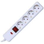 home Produžni kabl sa zaštitom, 4 utičnica, 1.5mm², 1.5 met - NVT 04K/WH