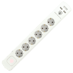 home Produžni kabl sa zaštitom, 6 utičnica, 1.5mm², 1,4 met, USB - NVT 06K USB/WH