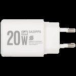 home Punjač kučni, brzi, 1 x USB-A, 1 x USB-C, 20W, GaN - SA20PPS - Image 4