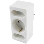 home Strujni razdjeljnik, 2 x EURO + 1 x Shuko utičnica - NV 13/WH