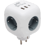 home Strujni razdjeljnik sa 3 utičnice,  3 x USB, kocka - CUBE1