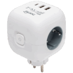 home Strujni razdjeljnik sa 3 utičnice,  3 x USB, kocka - CUBE1 - Image 2
