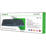 Connect XL Tastatura sa multimedijalnim tipkama, USB, crna boja - CXL-K200 - Image 2
