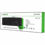Connect XL Tastatura sa Qwerty rasporedom, USB, crna boja - CXL-K100 - Image 2