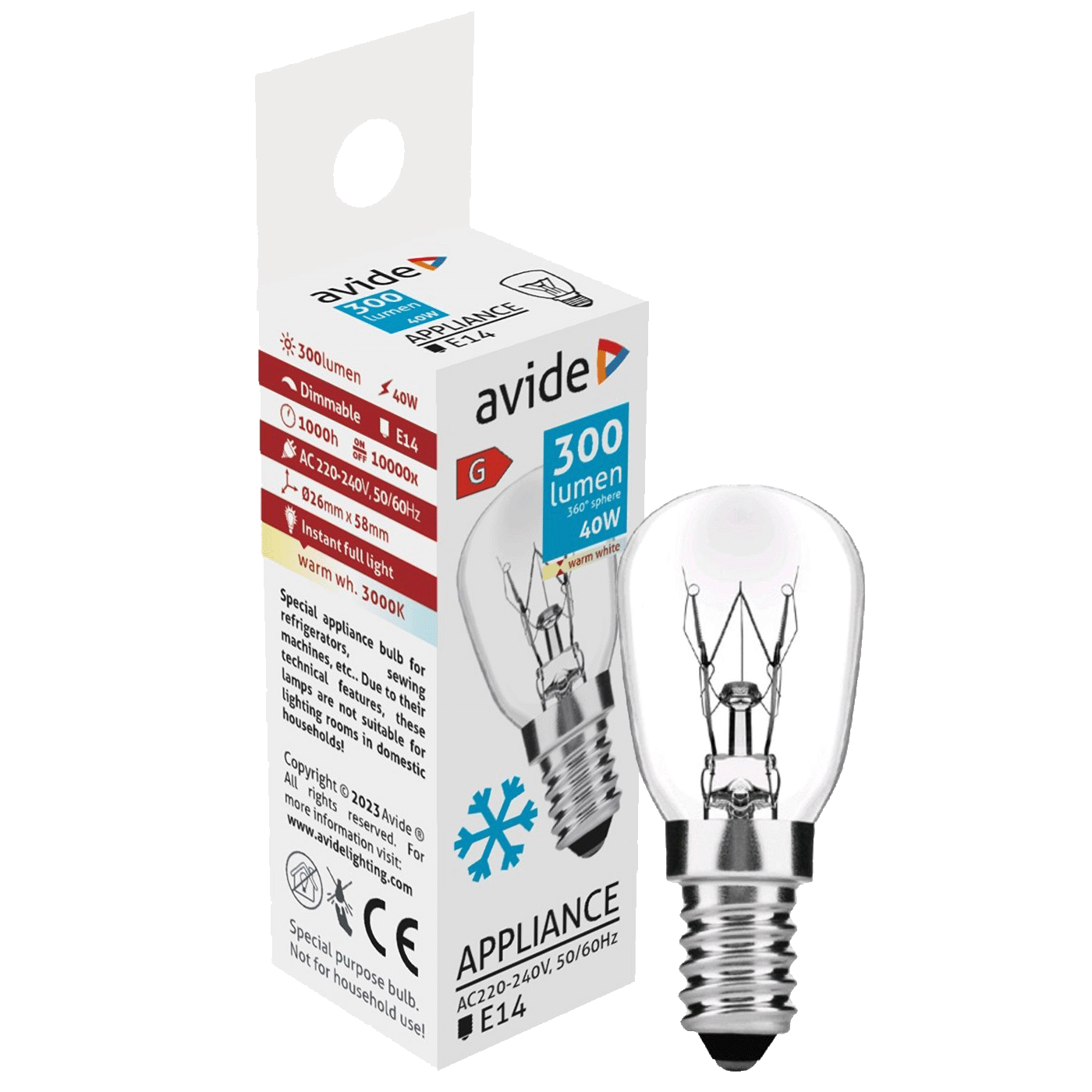 Avide Sijalica za frižider, LED 40W, E14, 3000K - Cooling Bulb 40W E14-0 Avide Sijalica za frižider, LED 40W, E14, 3000K - Cooling Bulb 40W E14 - Image 1