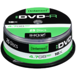 (Intenso) DVD-R 4,7GB pak. 25 komada Cake Box - DVD-R4,7GB/25Cake
