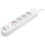 home Produžni kabl, 4 utičnice, 1.5mm², USB, 1.5 met. - NV4KUSBC