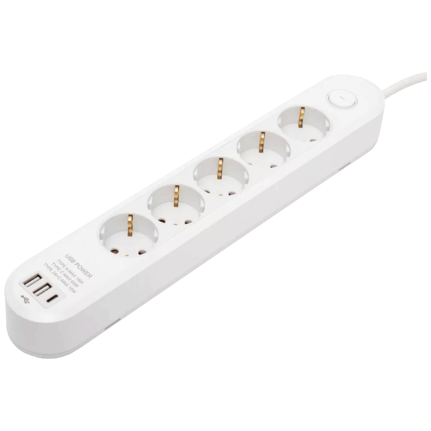 home Produžni kabl, 5 utičnica, 1.5mm², USB, 3 met. - NV5K3USBC-0 home Produžni kabl, 5 utičnica, 1.5mm², USB, 3 met. - NV5K3USBC - Image 1