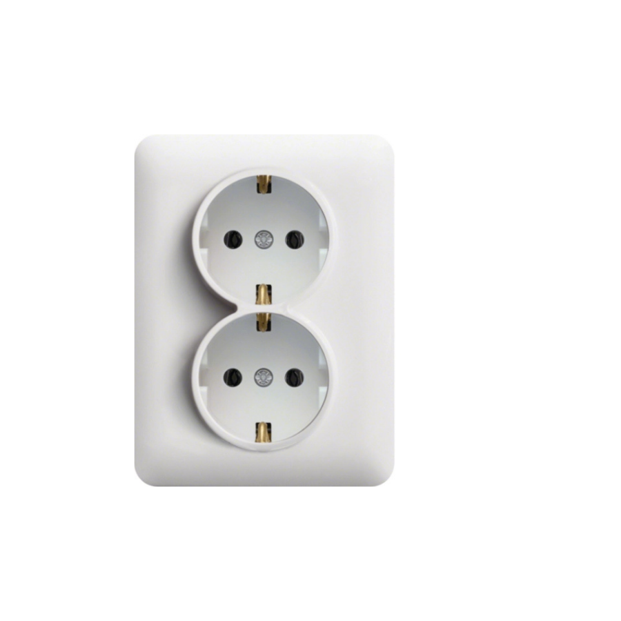 Dupla SCHUKO utičnica, 16A 250V, bijela za lumina okvire
